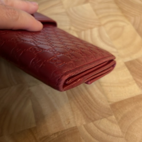 EUC Gucci Micro Guccissima Red Long Wallet - Picture 4 of 9
